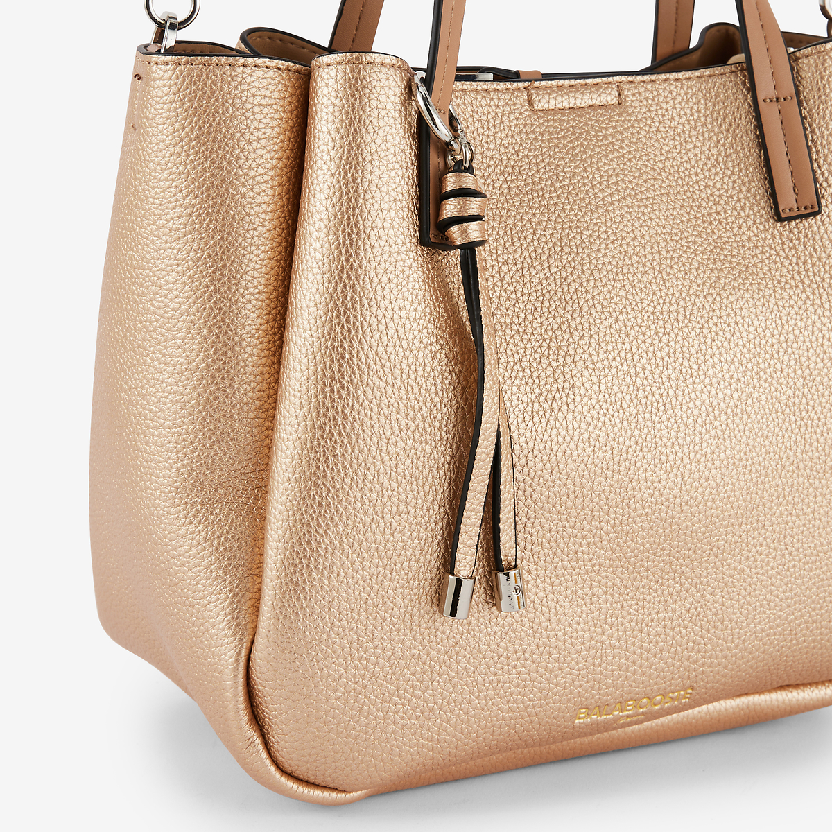 Sac à main effet grainé doré