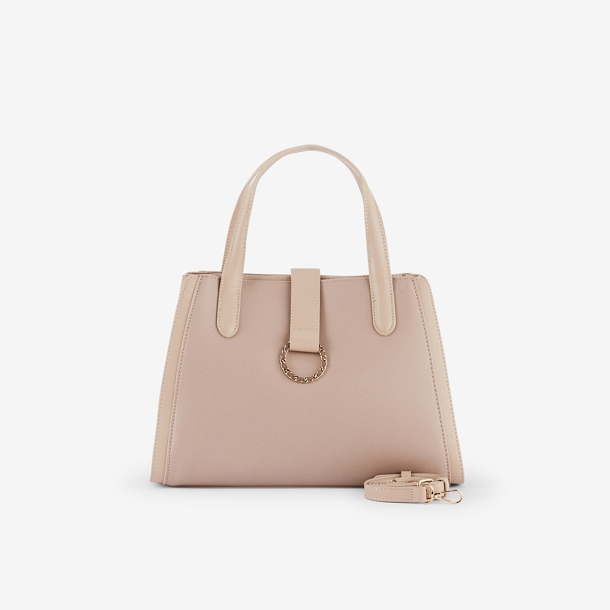Sac à main saffiano taupe