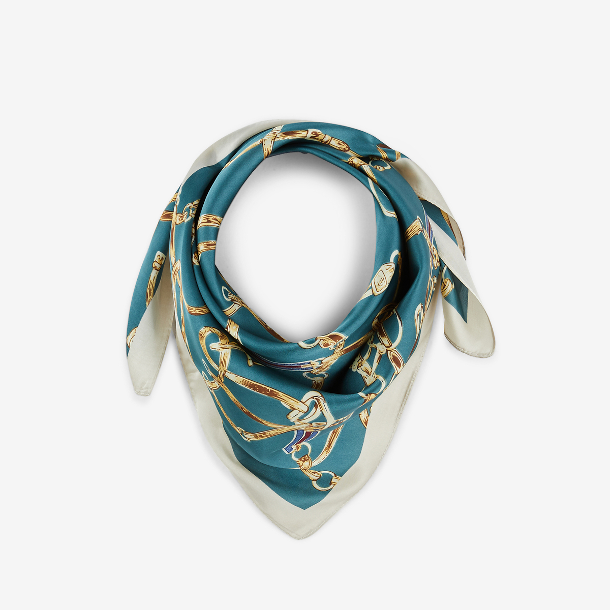 Foulard carré à motifs ceintures