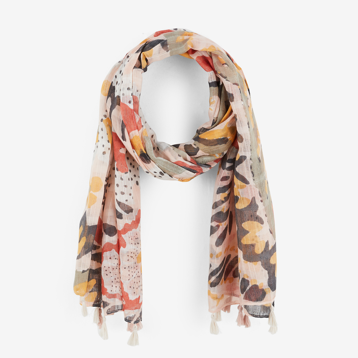 Foulard à motifs abstraits multicolores