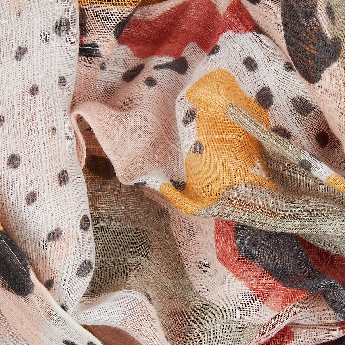 Foulard à motifs abstraits multicolores
