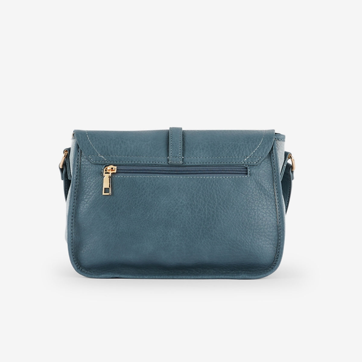 Sac à bandoulière bi-matière bleu