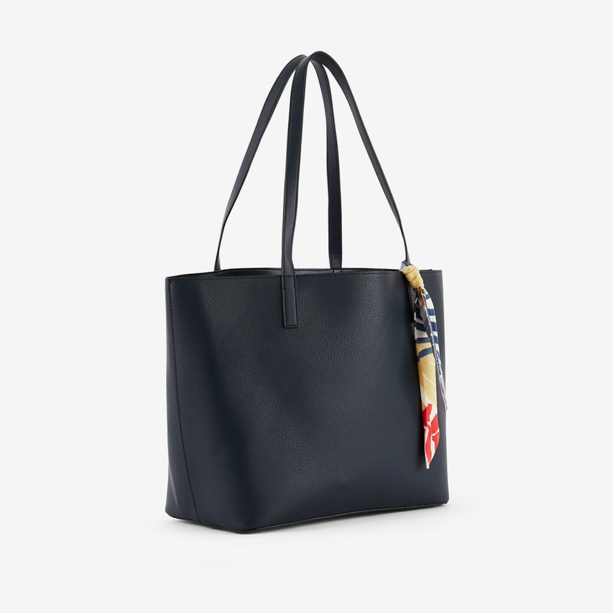 Cabas bleu marine avec foulard