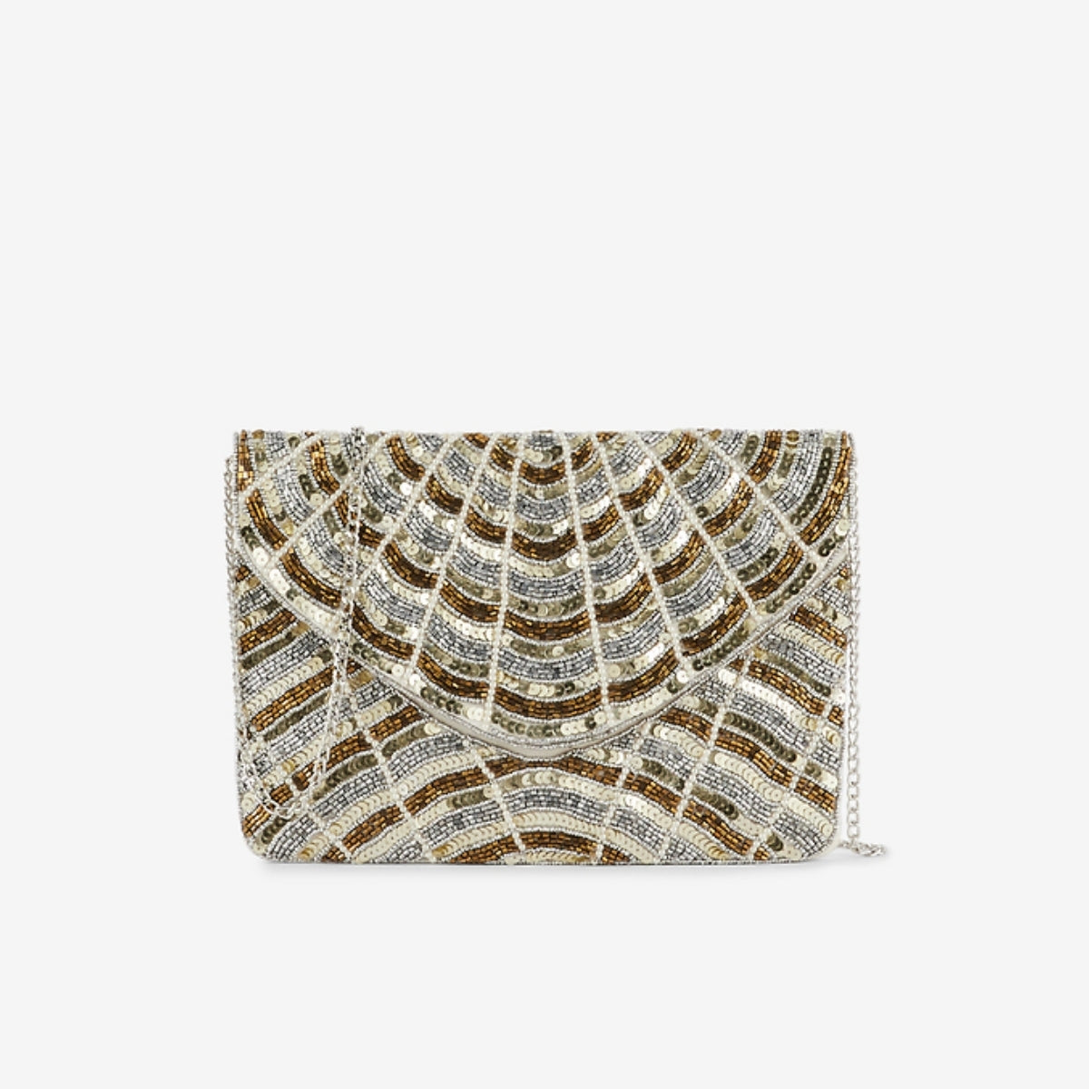 Pochette effet coquillage multicolore