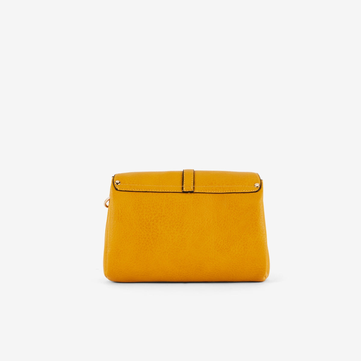 Sac à bandoulière effet grainé jaune