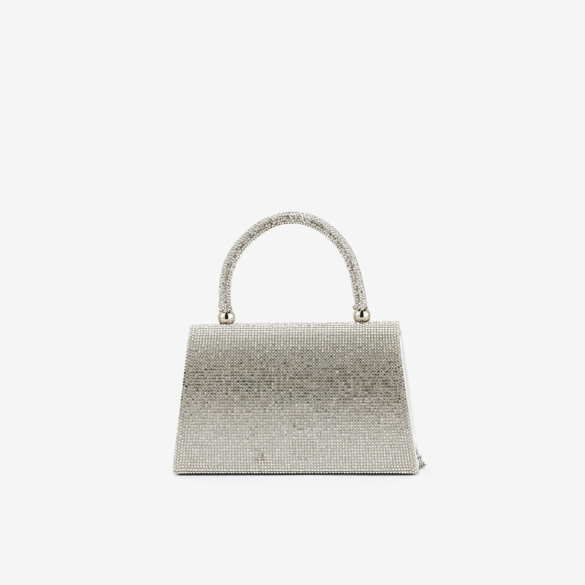 Petit sac à main strass argenté