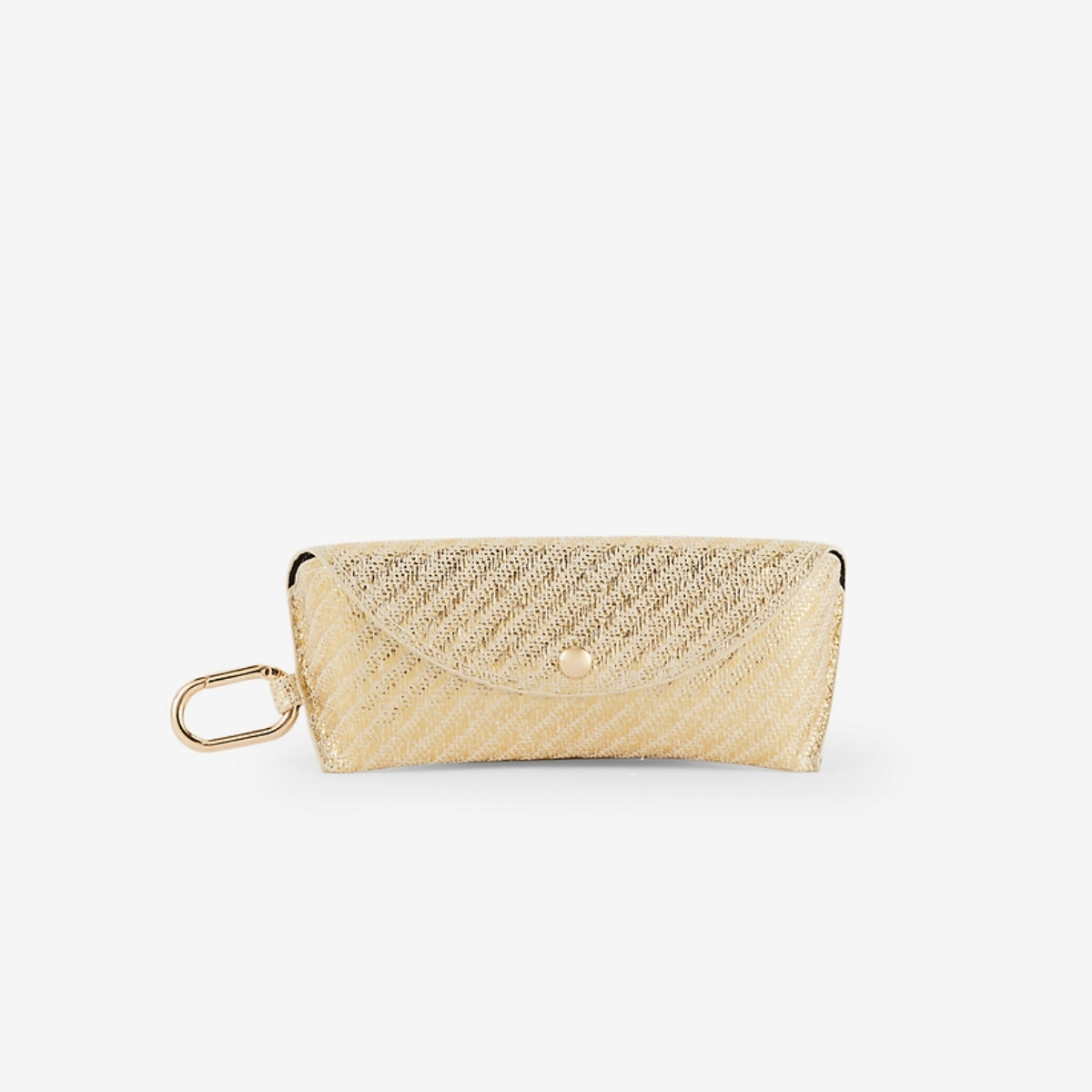Etui à lunettes effet paille doré