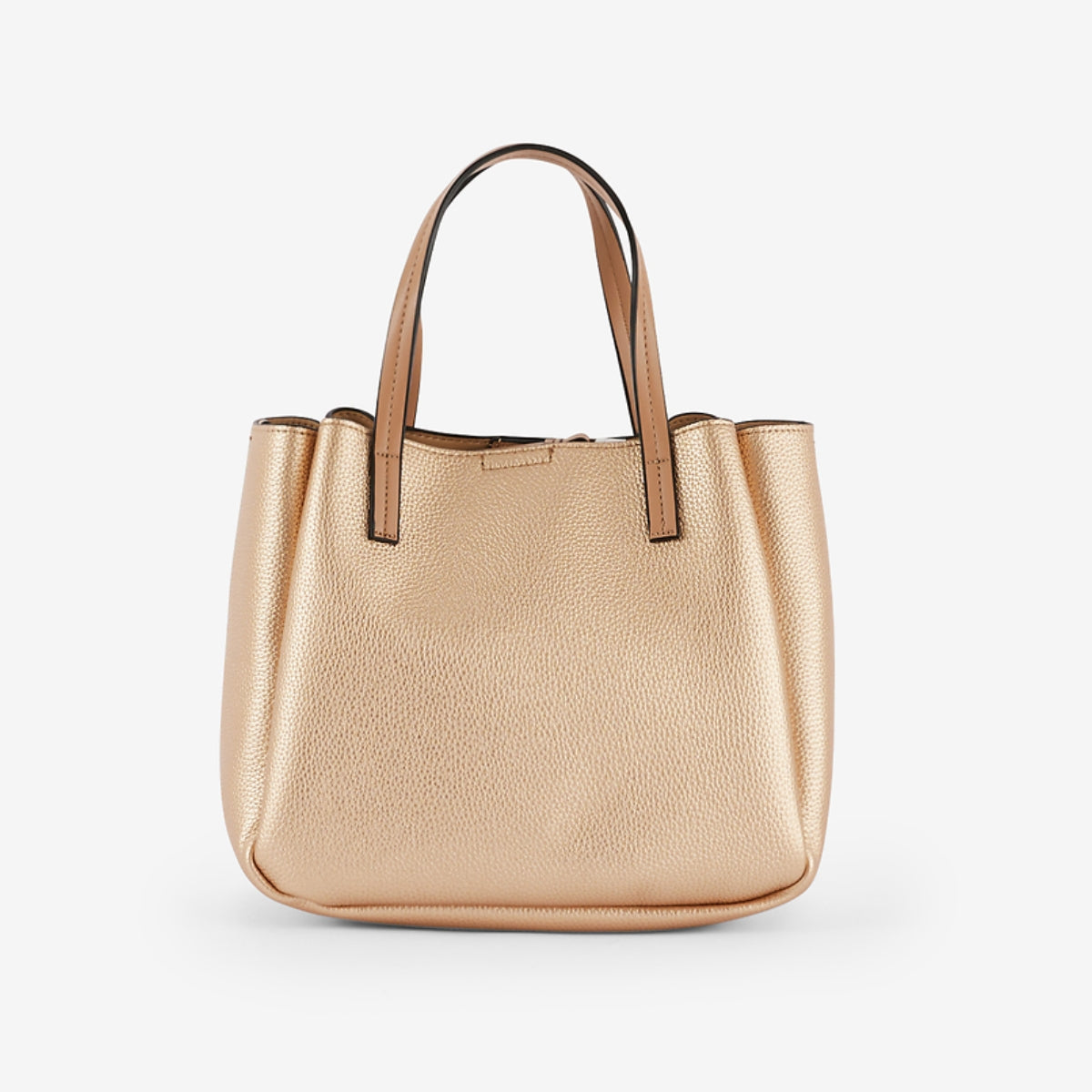 Sac à main effet grainé doré