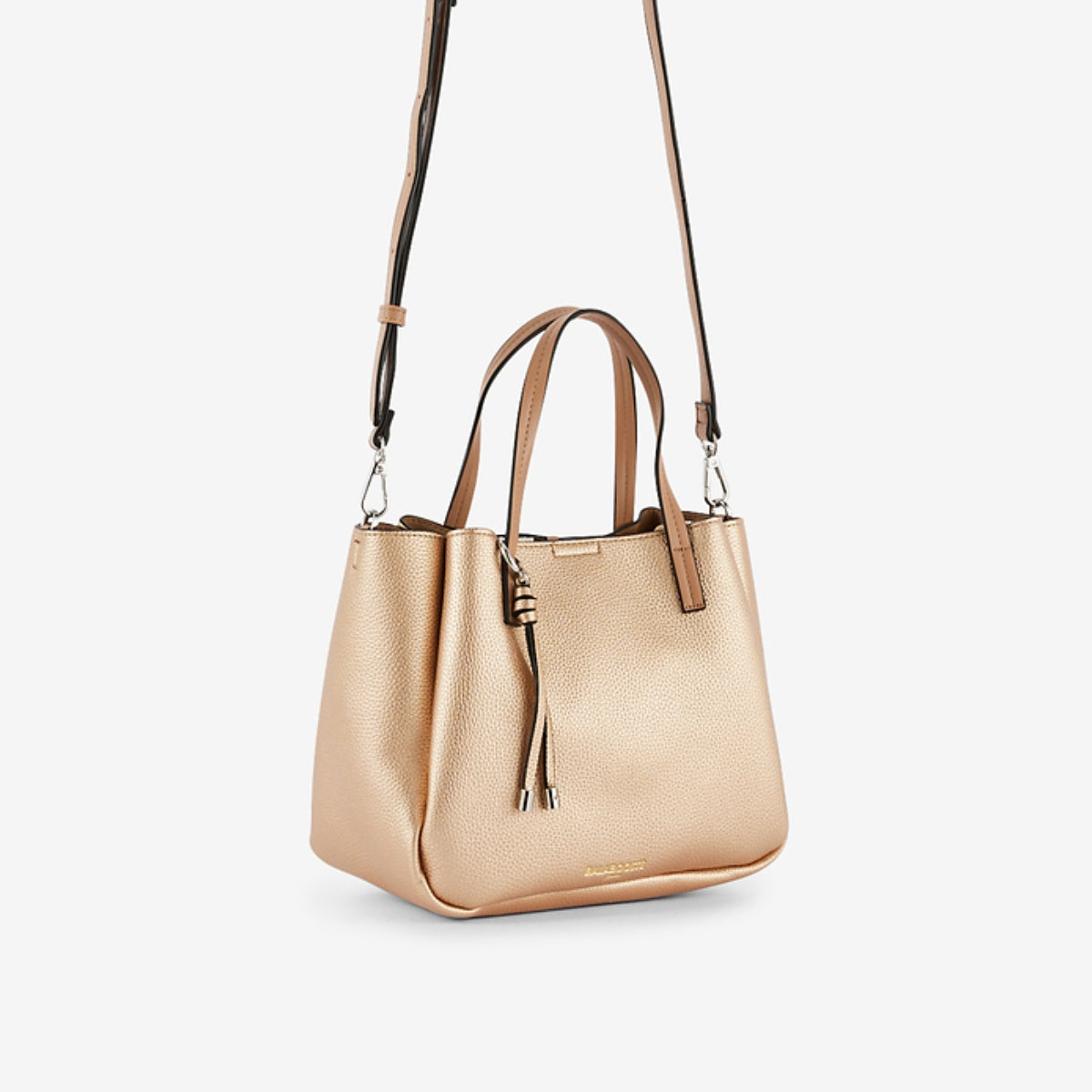 Sac à main effet grainé doré