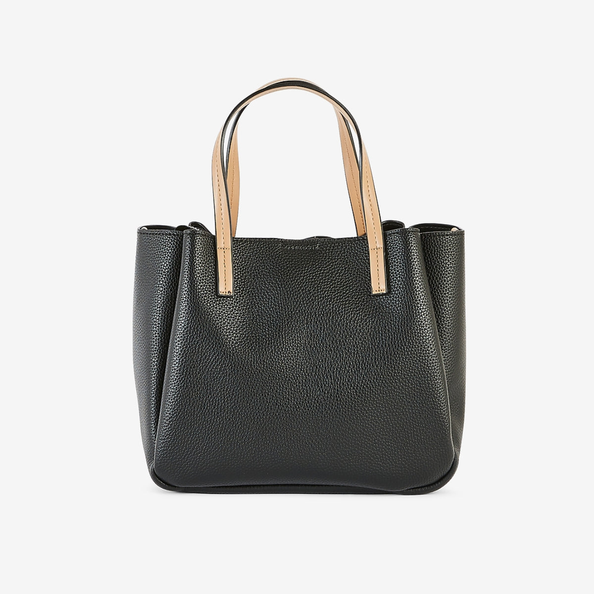 Sac à main effet grainé noir