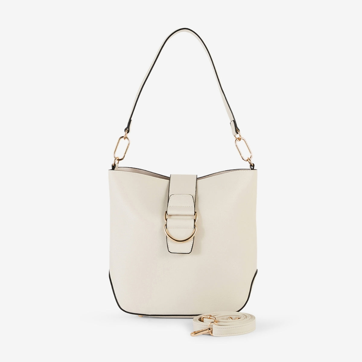 Sac hobo porté épaule écru