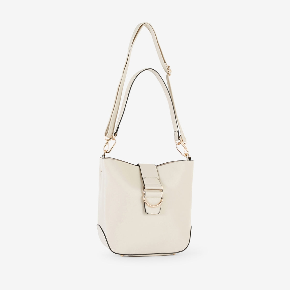 Sac hobo porté épaule écru