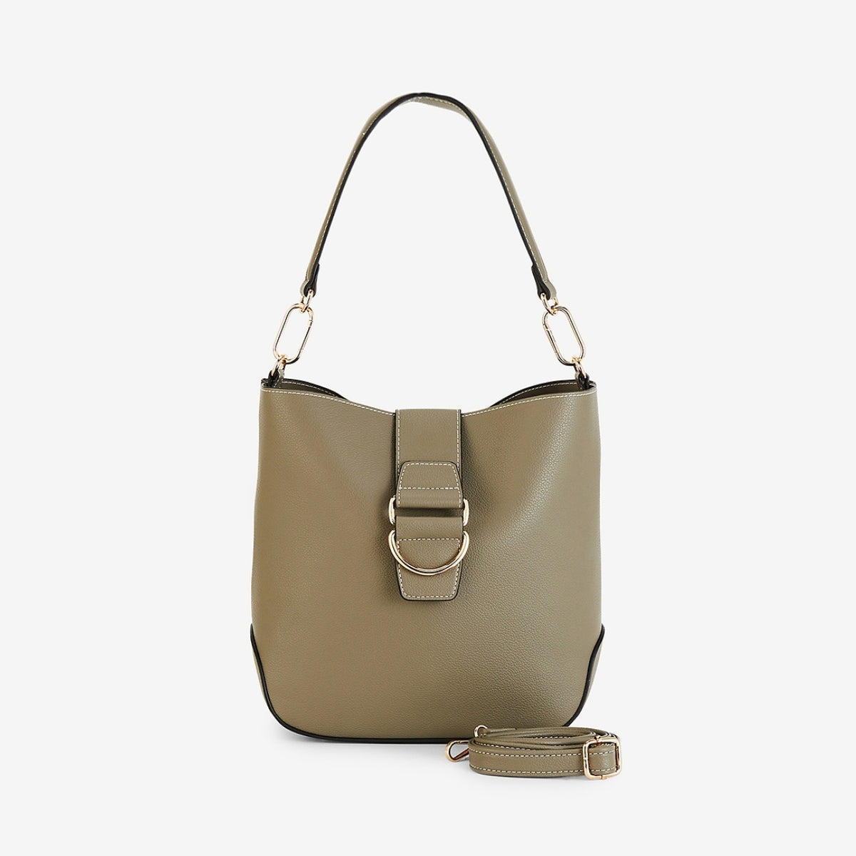 Sac hobo porté épaule kaki