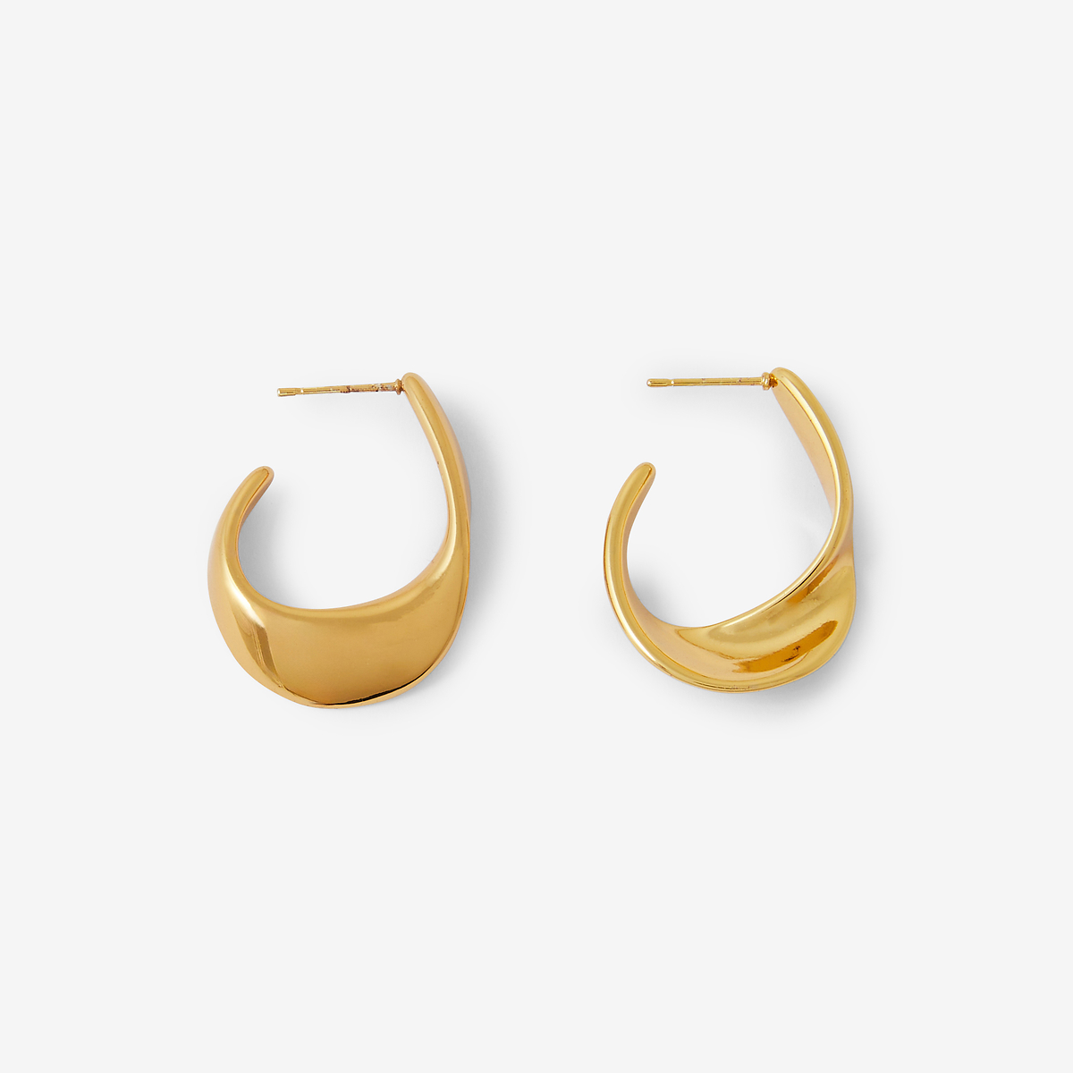 Créoles ovales acier inoxydable