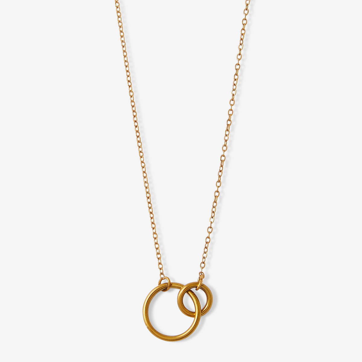 Collier cercles entremêlés acier inoxydable