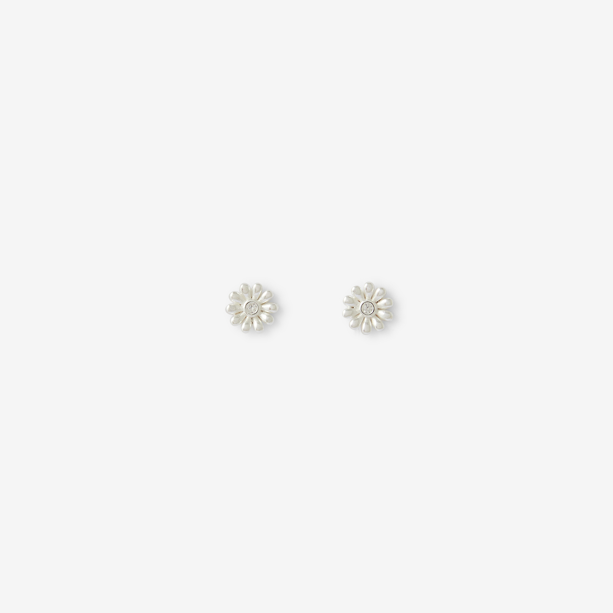 Puces d'oreilles fleur Argent Garanti