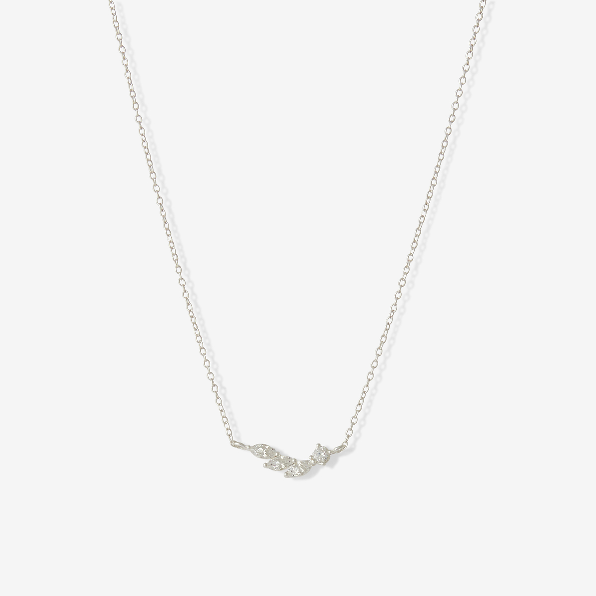 Collier en argent garanti à pendentif 3 zircon