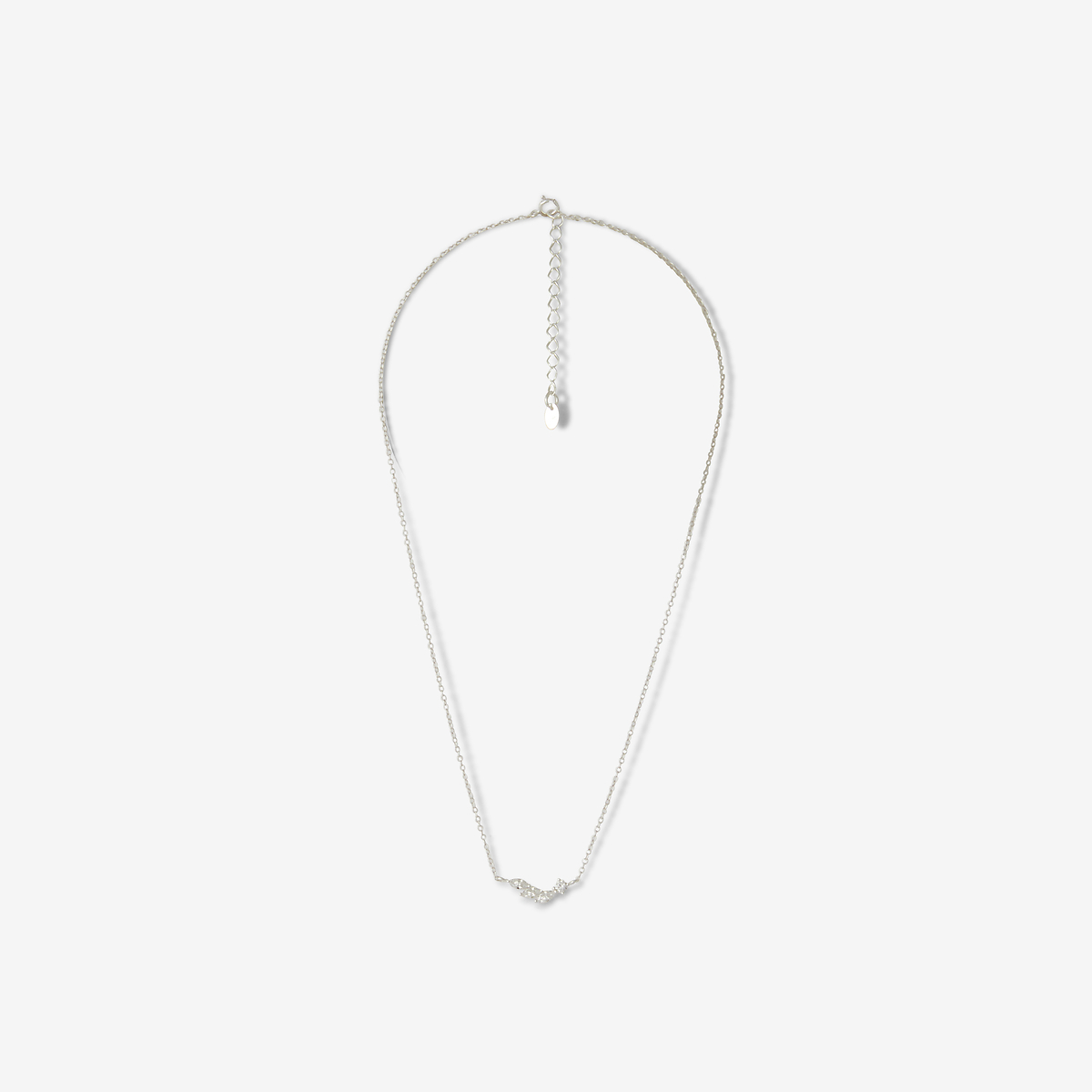 Collier en argent garanti à pendentif 3 zircon