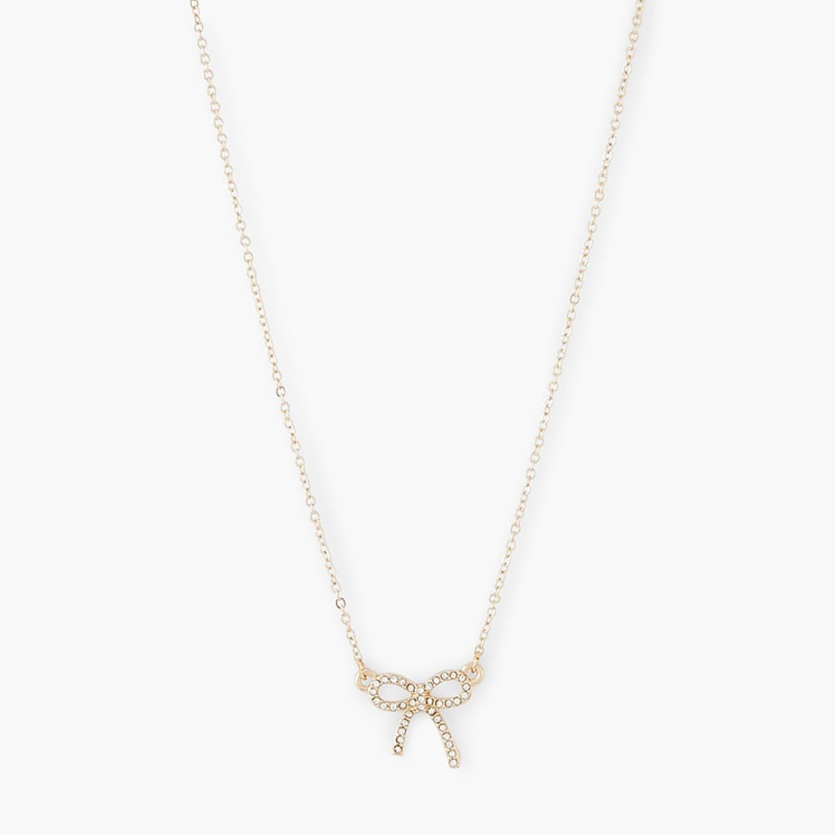Collier pendentif nœud à strass