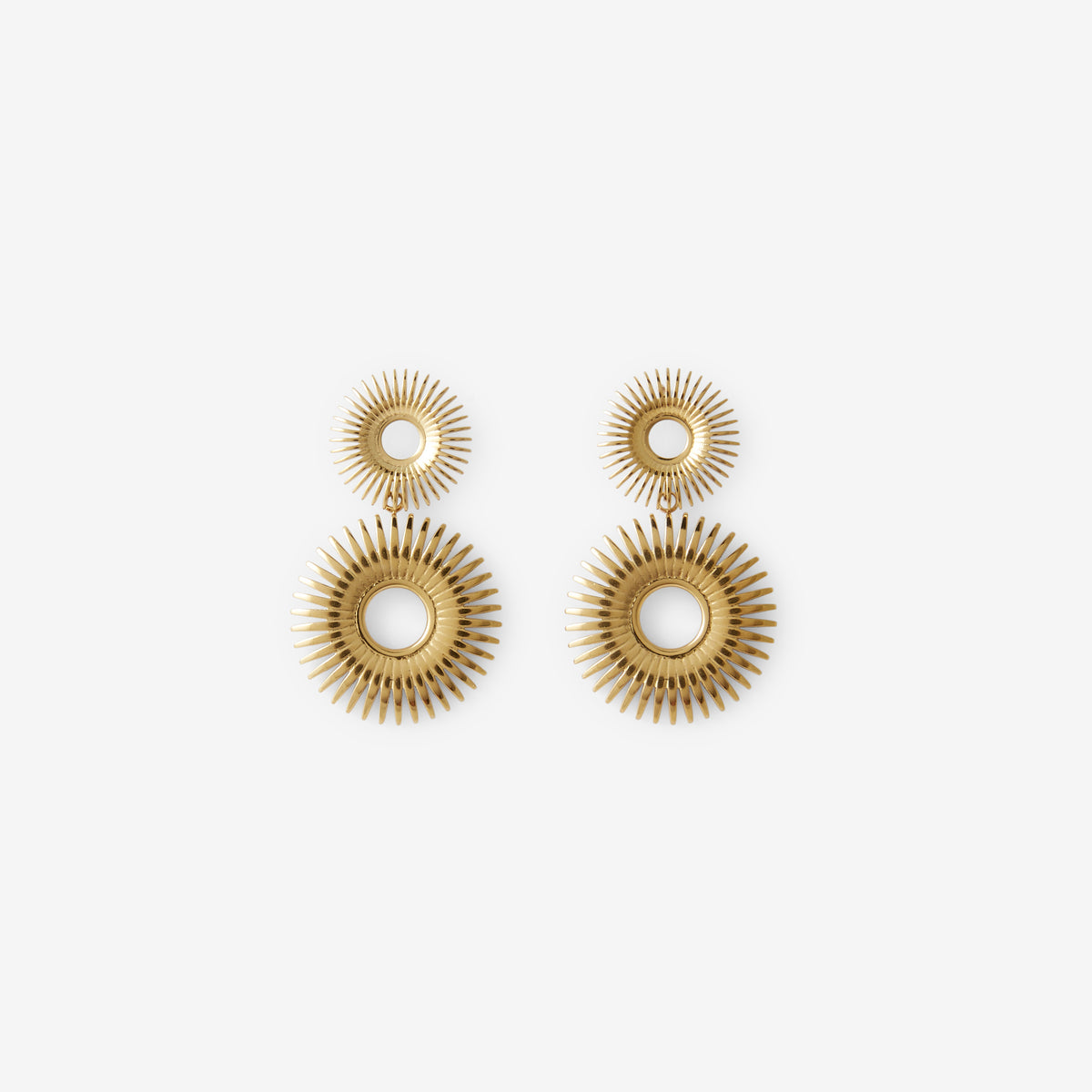 Boucles d'oreilles soleil acier inoxydable