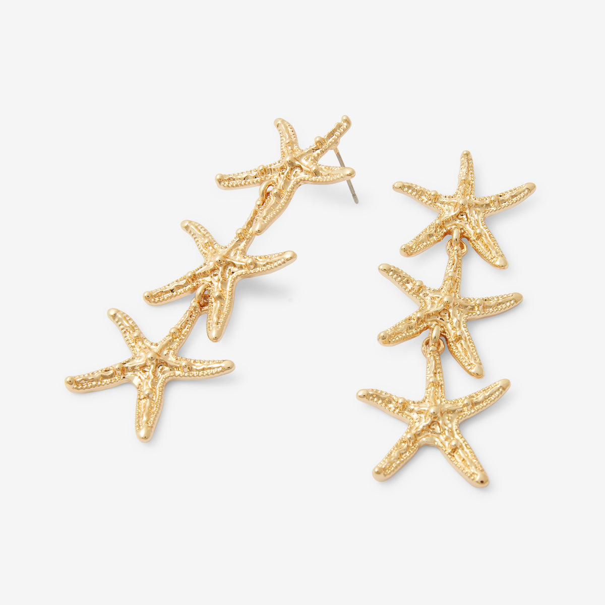 Boucles d'oreilles longues étoiles de mer