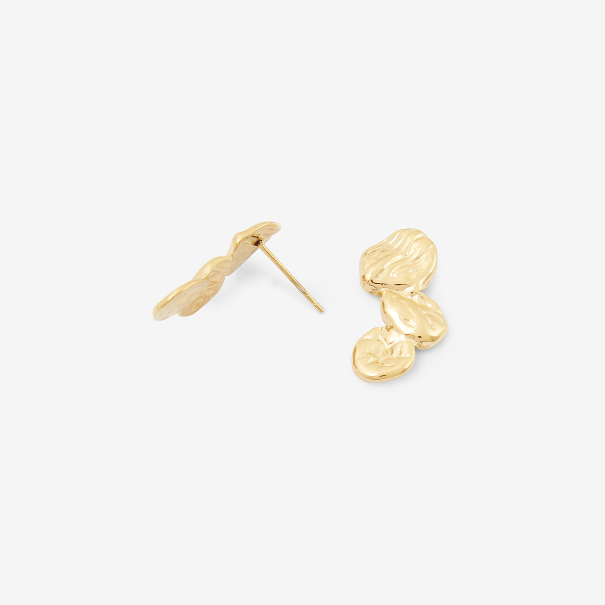 Boucles d'oreilles demi-fleurs acier inoxydable