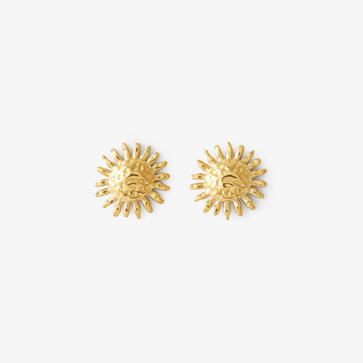 Boucles d'oreilles soleil acier inoxydable
