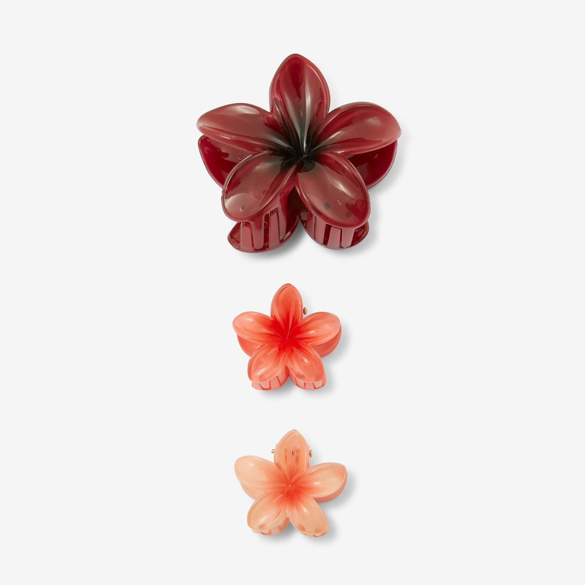 Set de 3 pinces à cheveux fleurs tropicales
