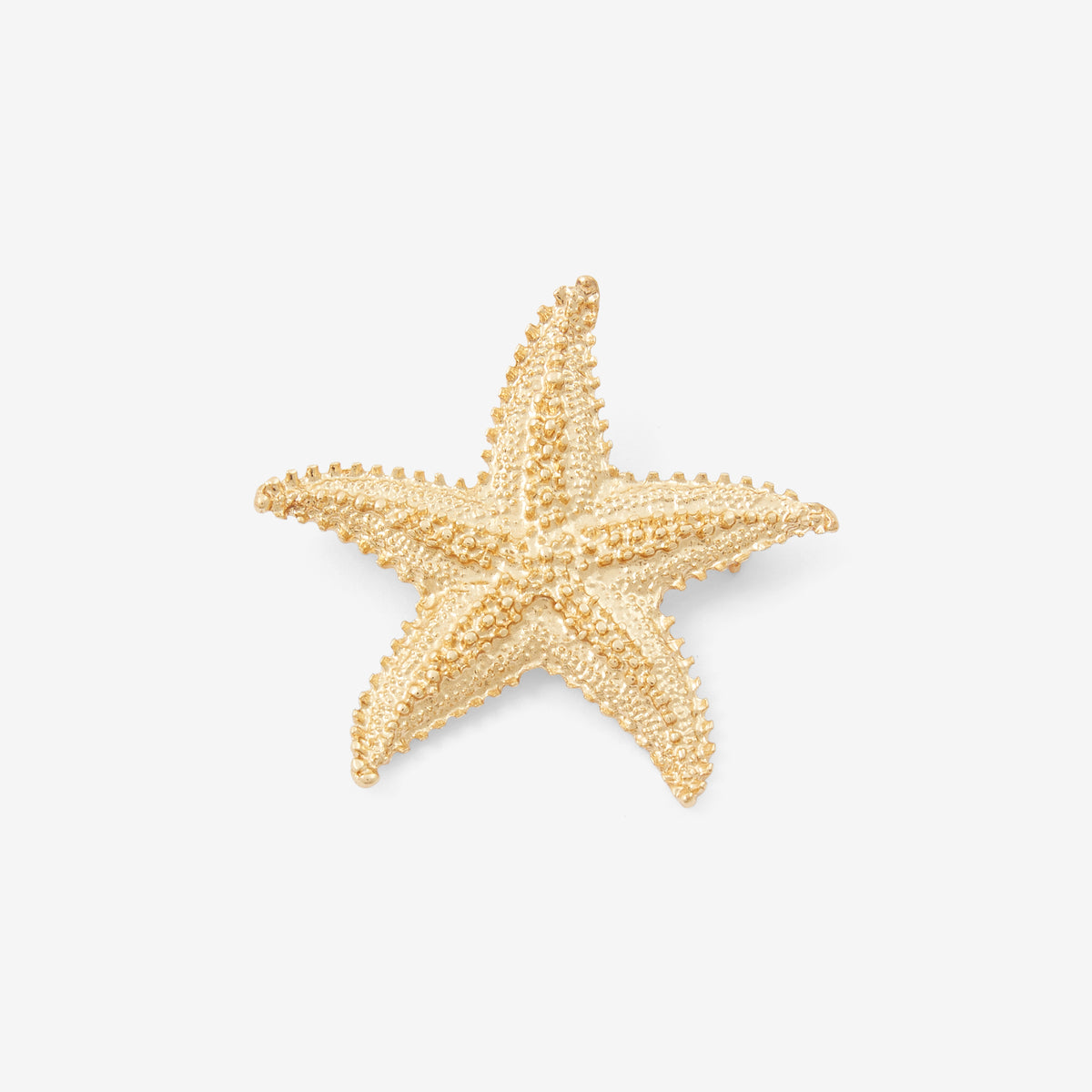 Broche étoile de mer dorée