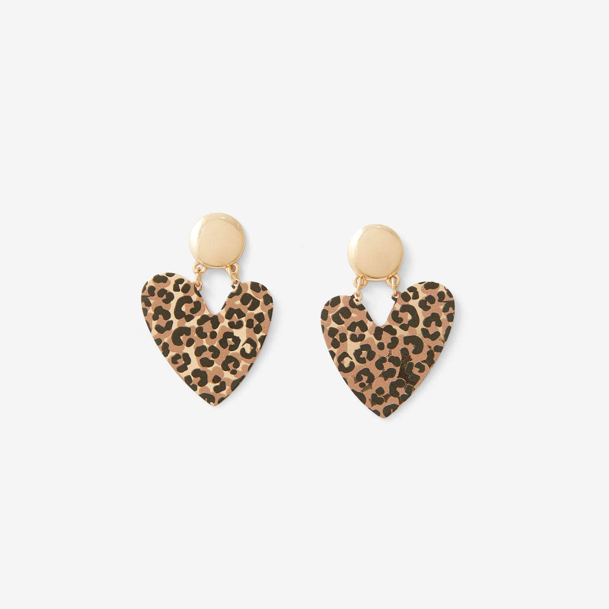 Boucles d'oreilles Balagane coeurs à imprimé léopard