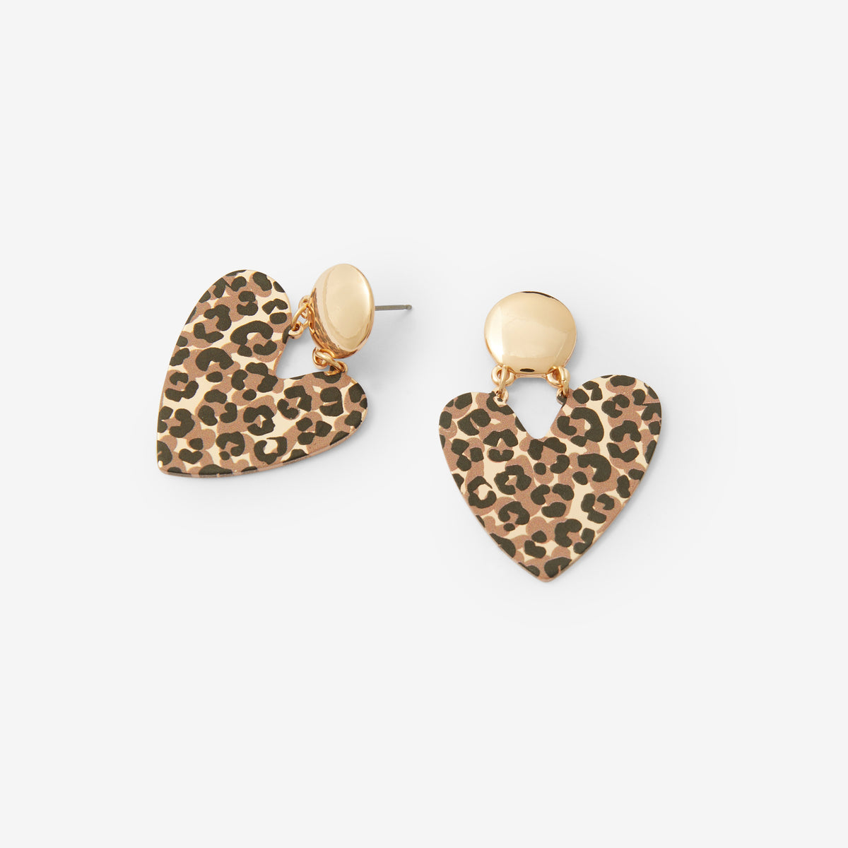 Boucles d'oreilles Balagane coeurs à imprimé léopard