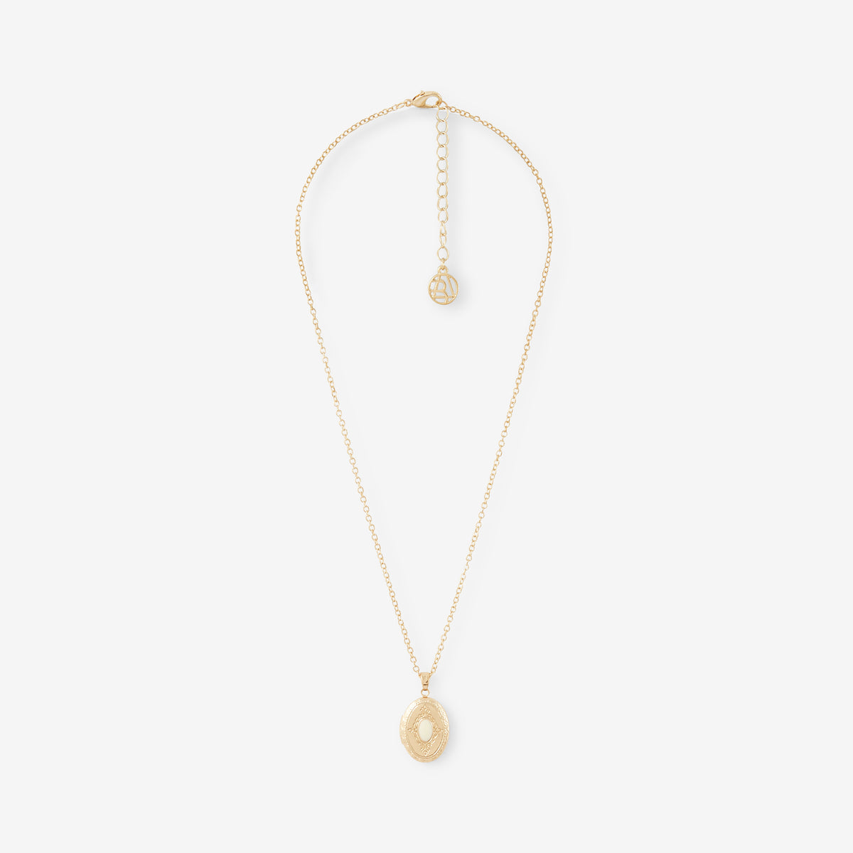 Collier locket pendentif ovale