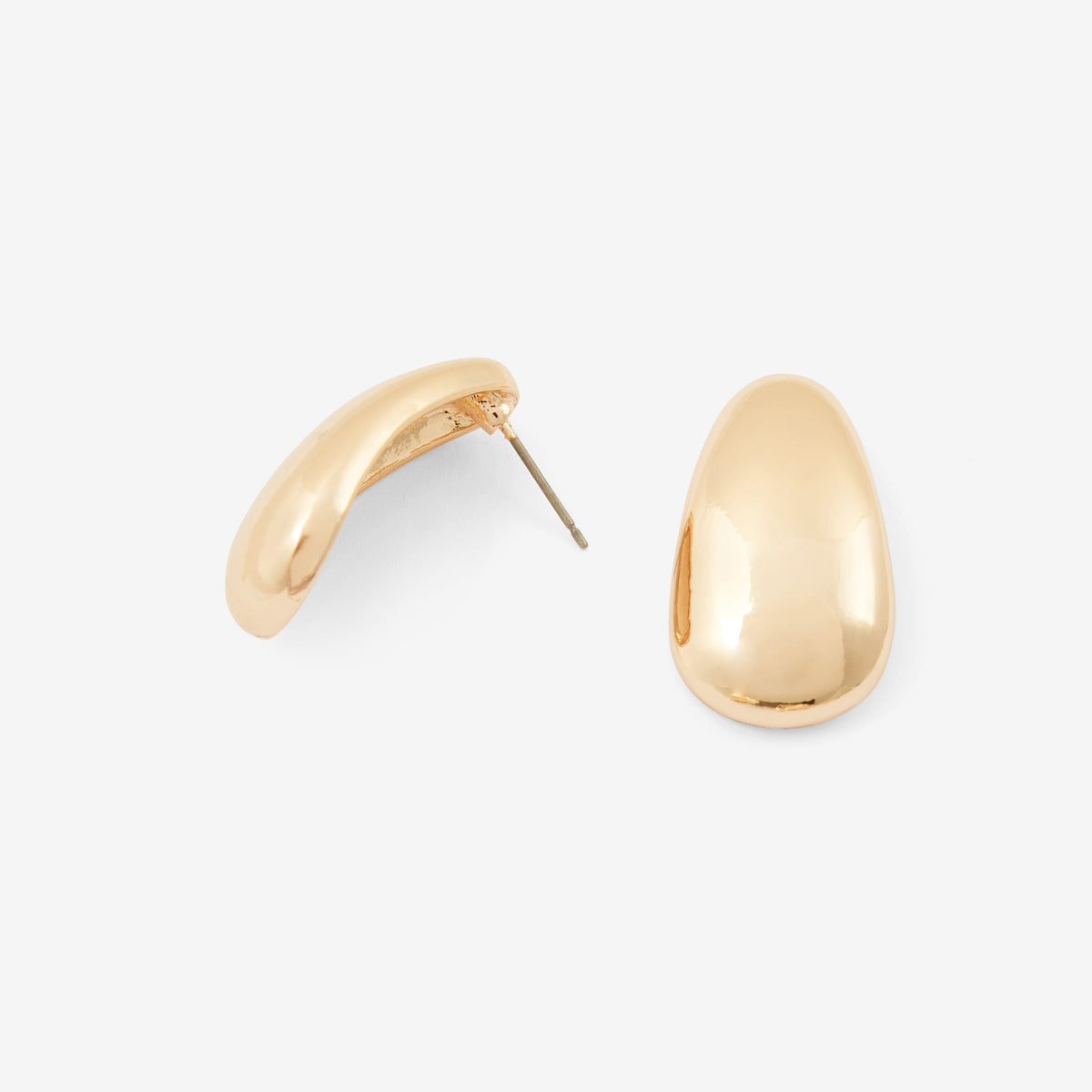 Boucles d'oreilles galets dorés