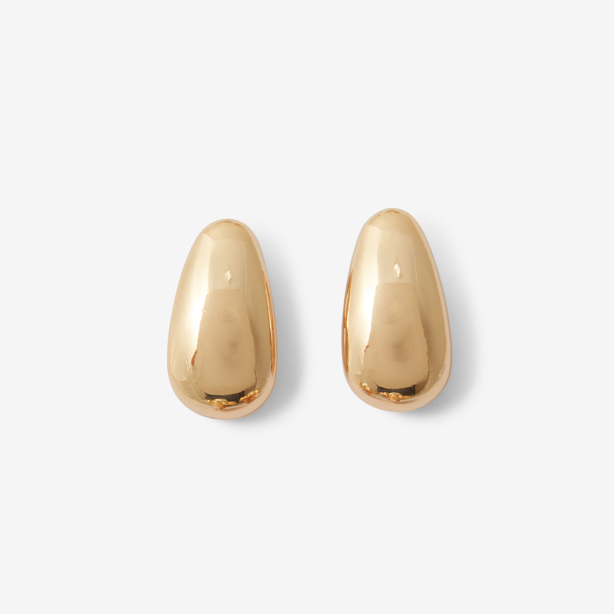 Boucles d'oreilles clips galets dorés