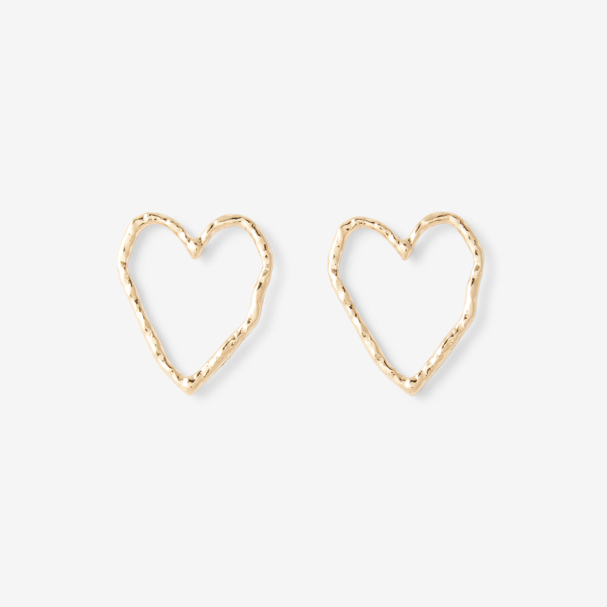 Boucles d'oreilles cœur ajouré martelé