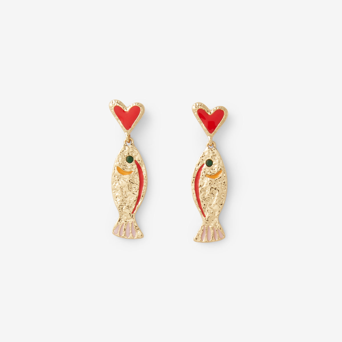 Boucles d'oreilles pendantes poisson