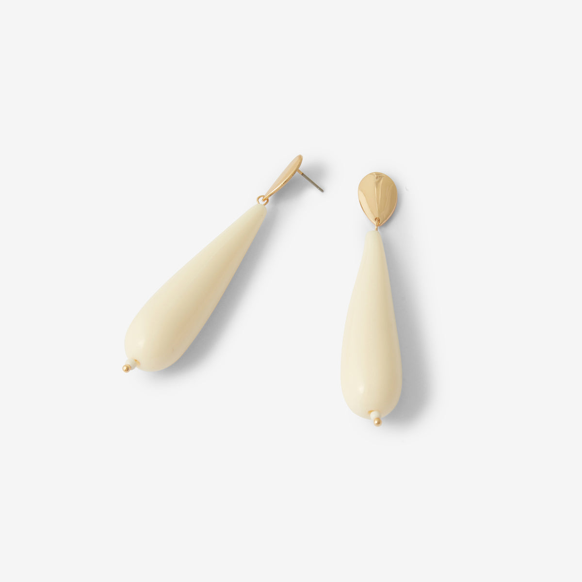 Boucles d'oreilles gouttes ivoire