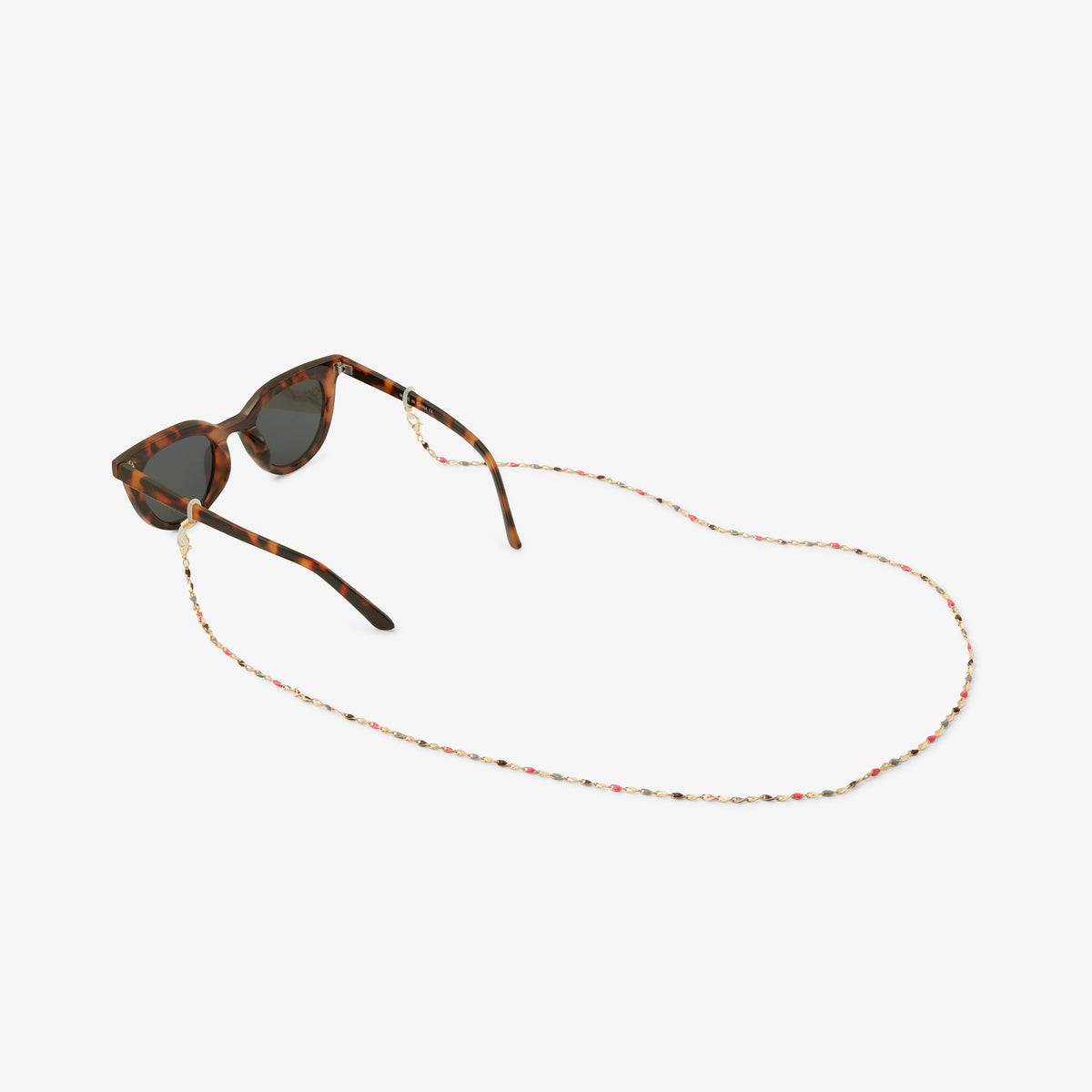 Chaîne de lunette avec époxy multicolore