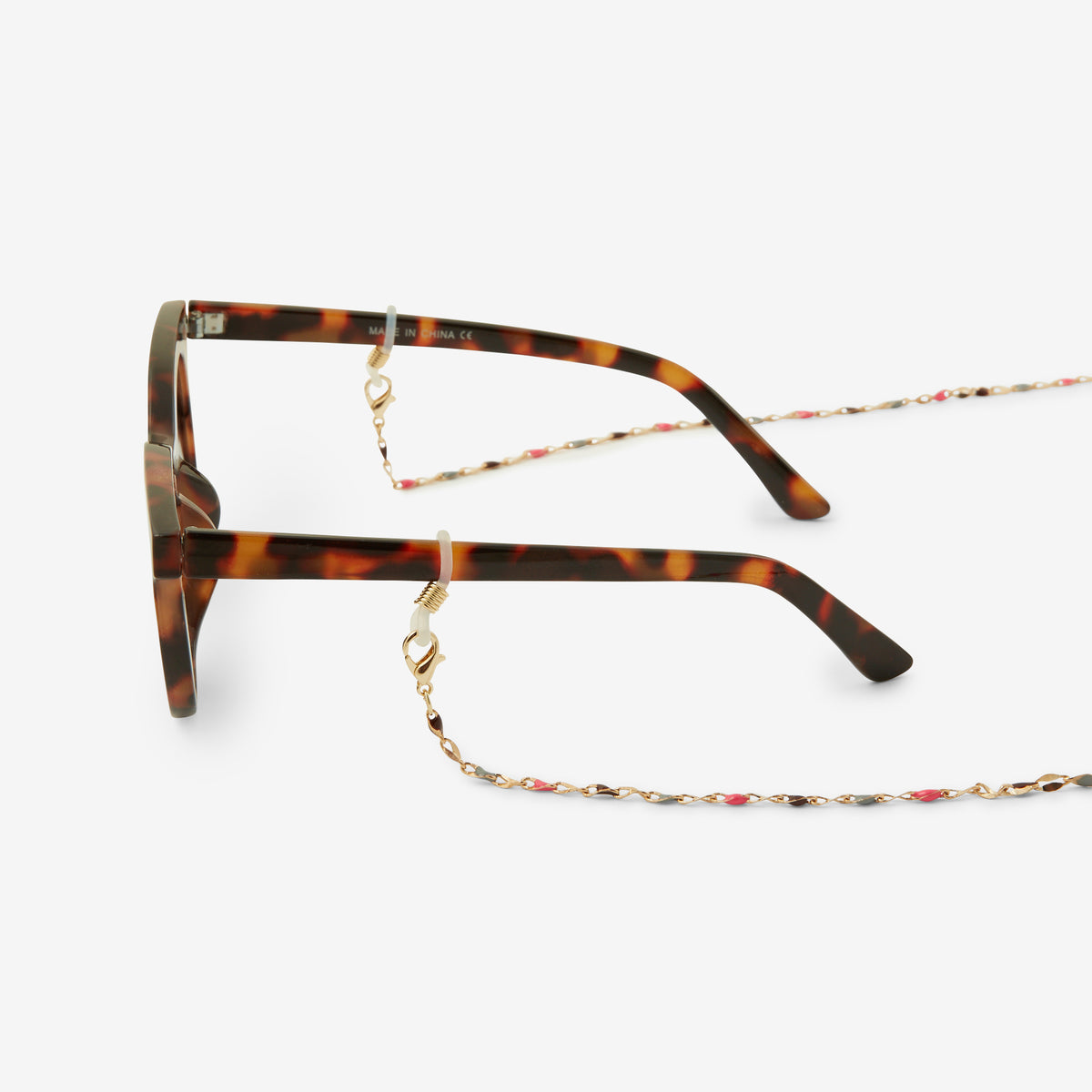 Chaîne de lunette avec époxy multicolore