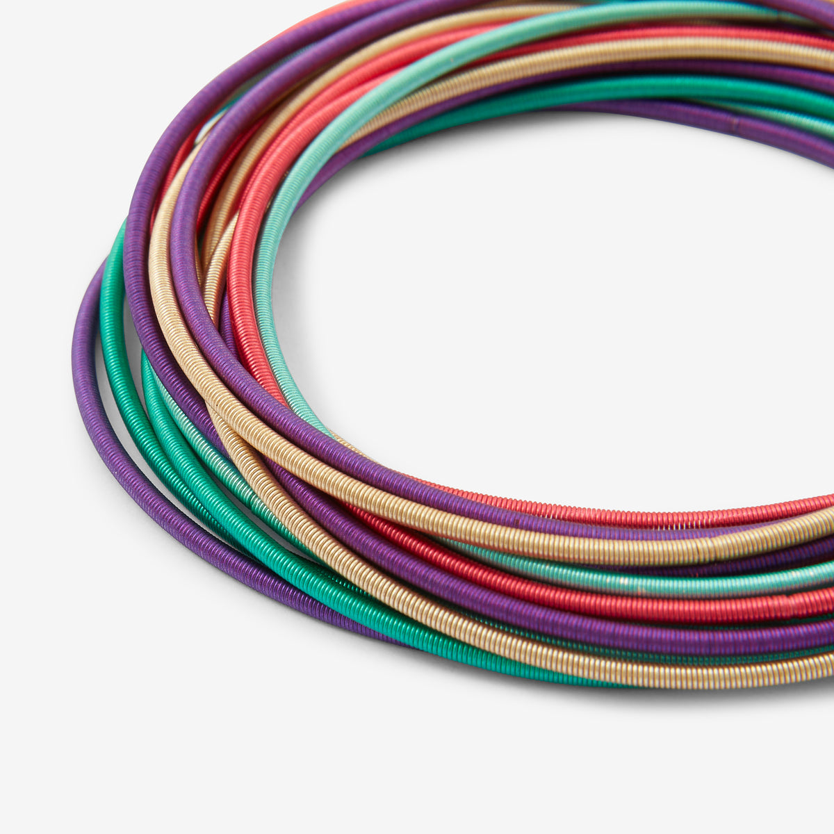 Set de 20 bracelets ressorts multicolores