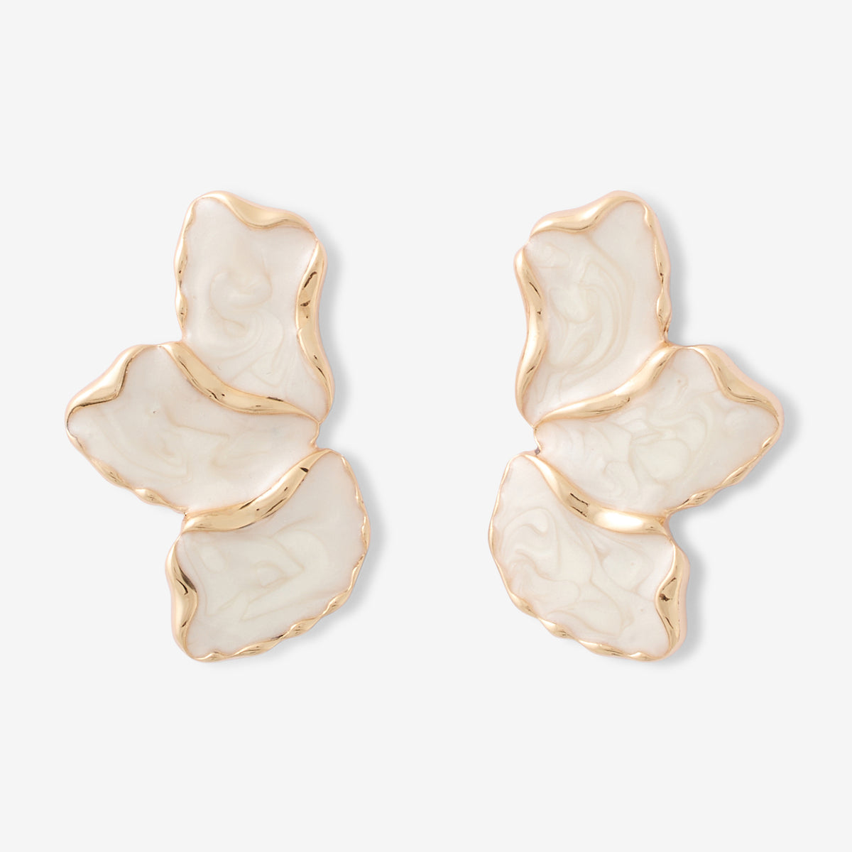 Boucles d'oreilles demi feuille