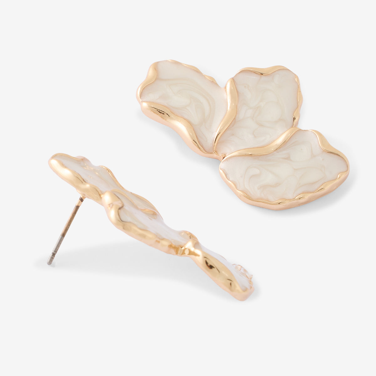 Boucles d'oreilles demi feuille