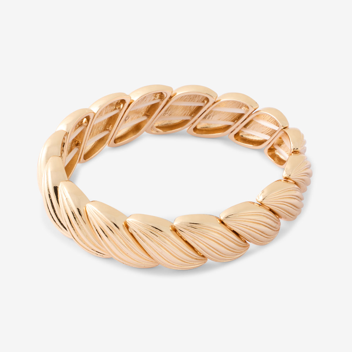 Bracelet doré piécettes torsadées