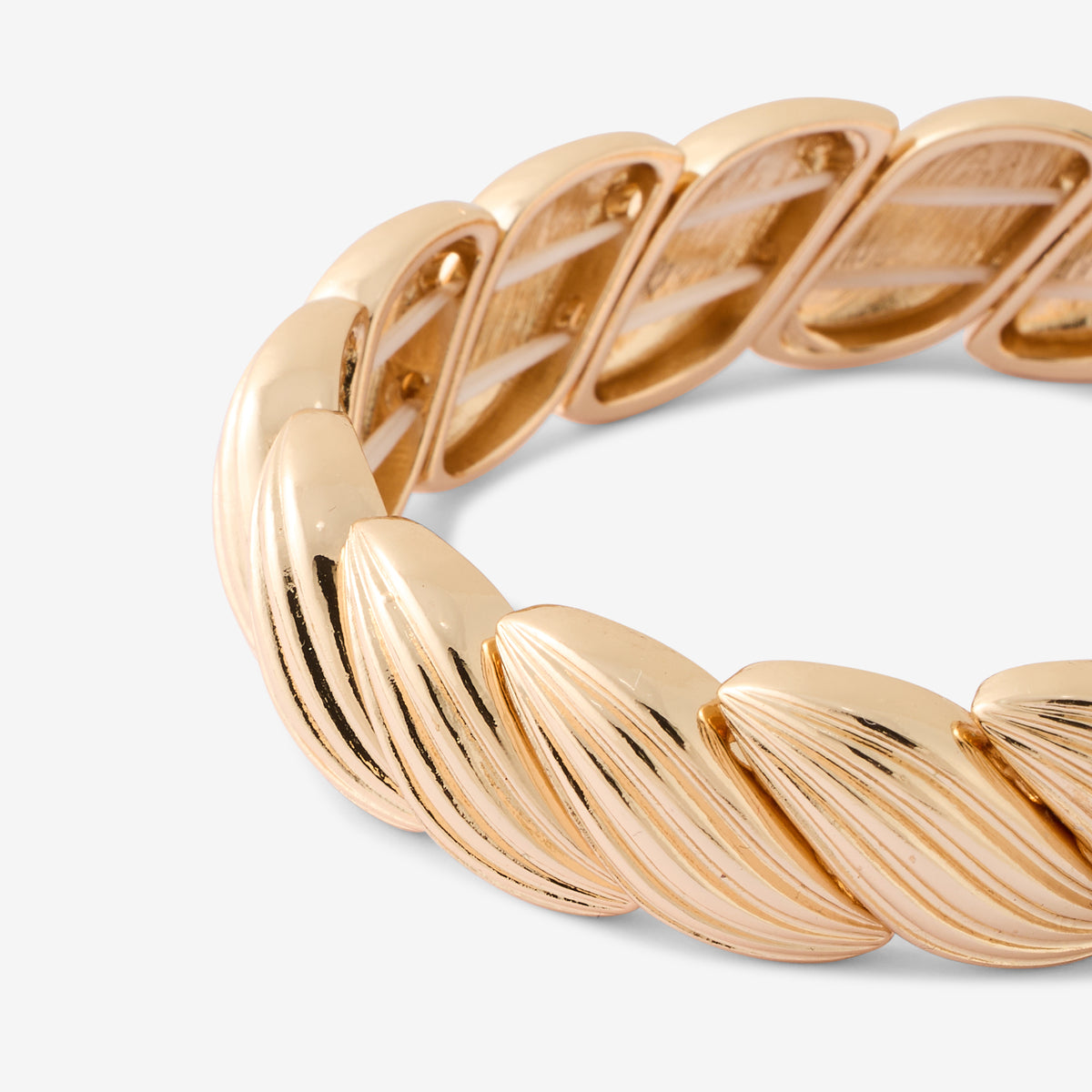 Bracelet doré piécettes torsadées