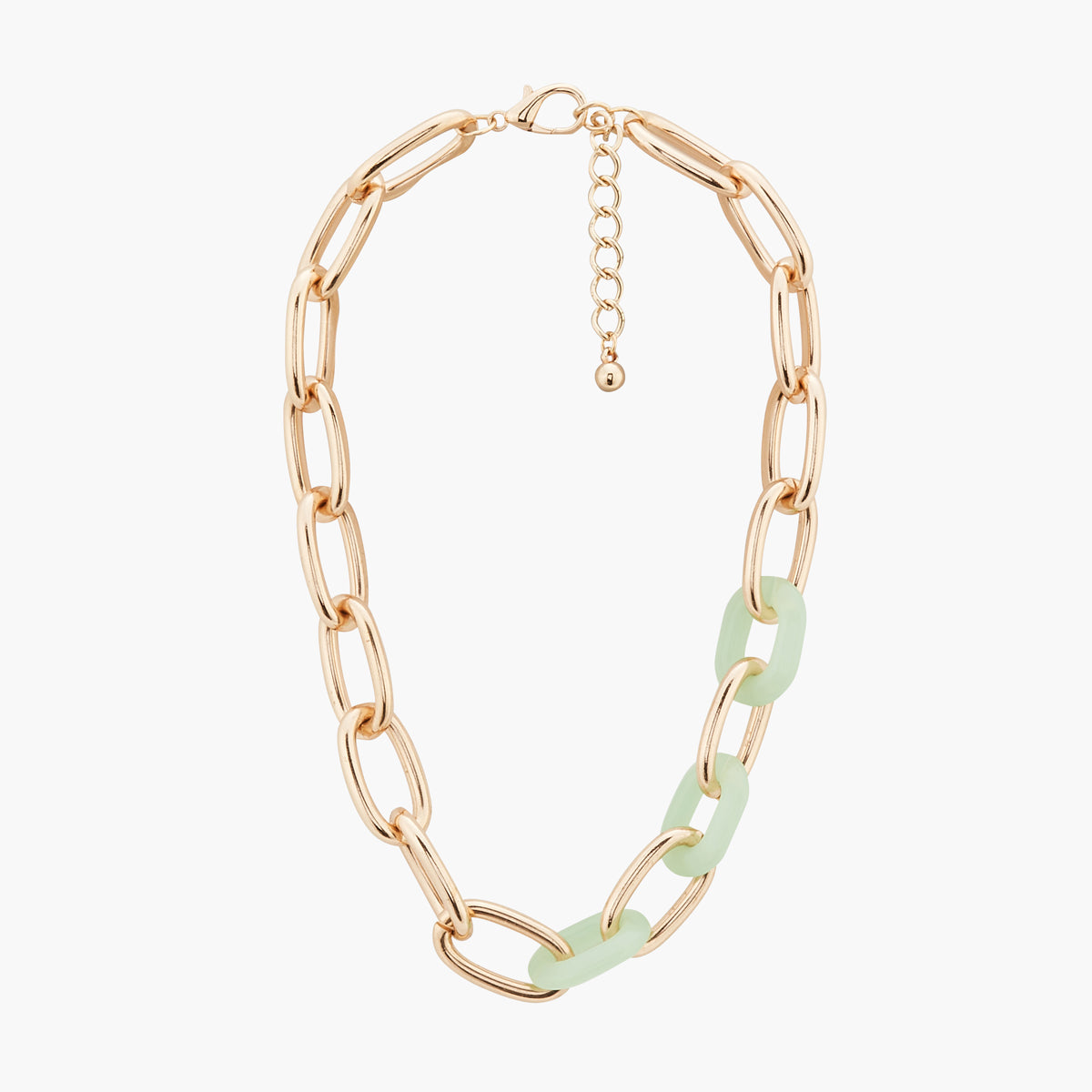 Collier gros maillons bicolore Candy Pastels
