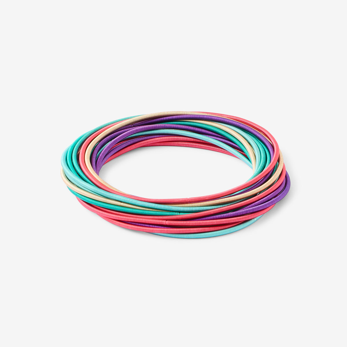 Set de 20 bracelets ressorts multicolores