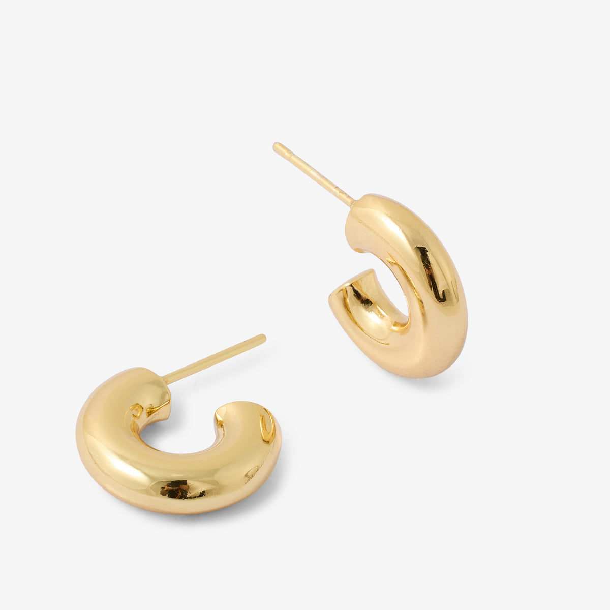 Petites créoles épaisses en acier inoxydable