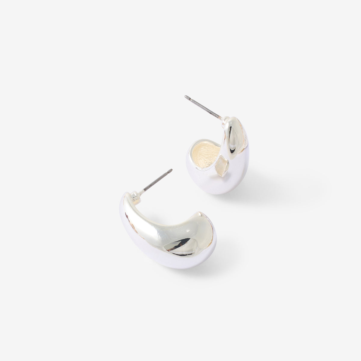 Boucles d'oreilles gouttes argentées