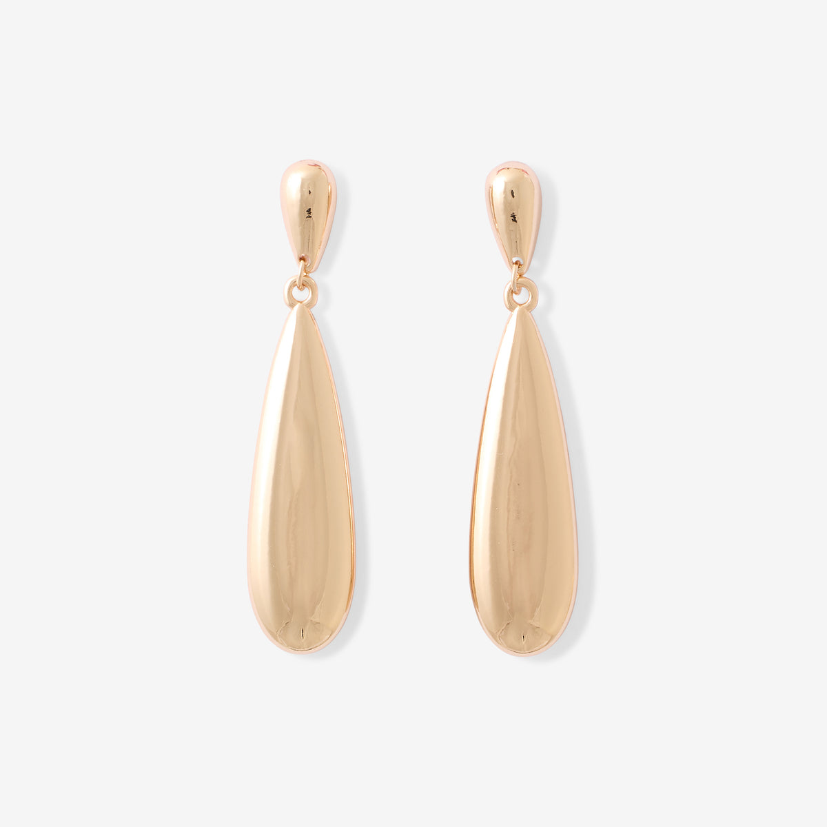 Boucles d'oreilles longues gouttes dorées
