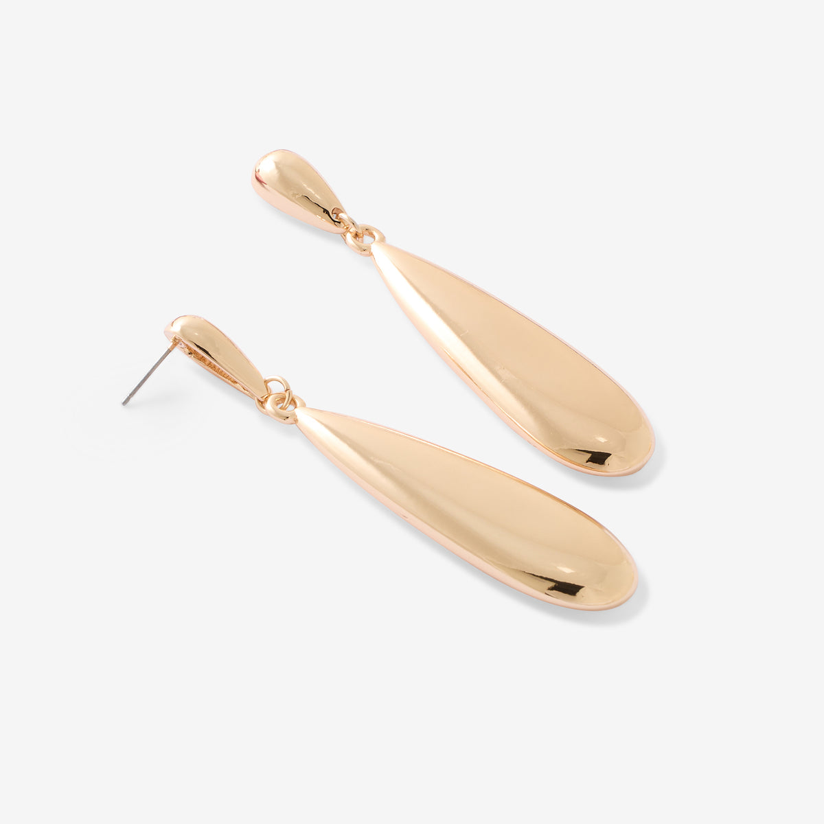 Boucles d'oreilles longues gouttes dorées